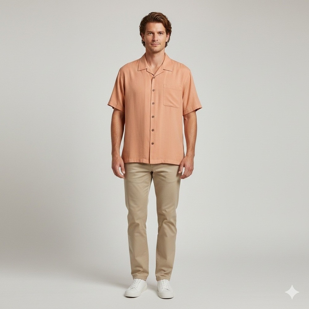 Tommy Bahama Peach Short Sleeve Button-Down Shirt